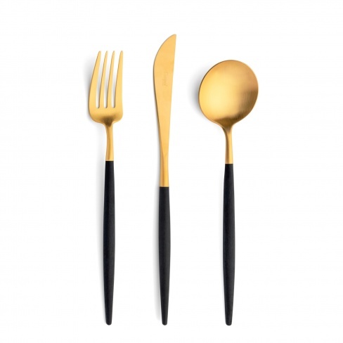 Goa Matte Gold, Cutipol - garfo de mesa, faca de mesa, colher de mesa