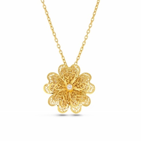 Volta flor ouro