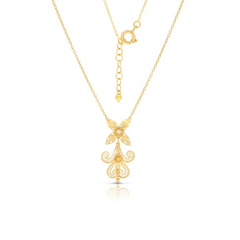 Colar ouro e diamante