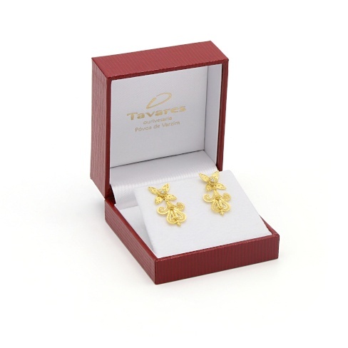 Brincos ouro e diamantes