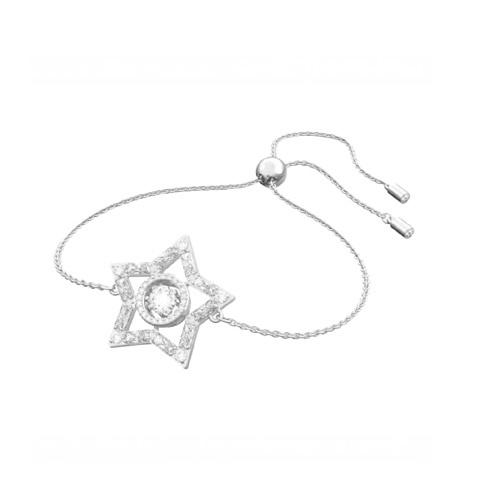 Pulseira Stella Estrela, Branca, Lacado a ródio