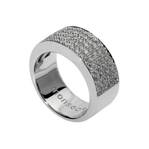 Anel ouro branco diamante  sugestão anel noivado