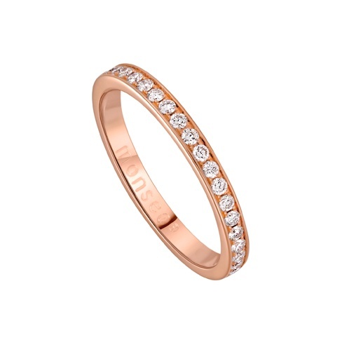 Aliança ouro rosa diamantes ideal para noivado ou casamento. Compre com o seu crédito pessoal
