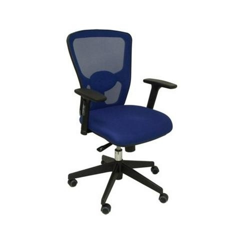 Cadeira de Escritório Operativa PYC Pozuelo Azul com rodas anti-risco (Braços
