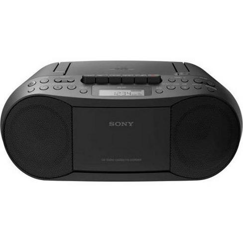 Rádio Boombox CD/K7 SONY CFDS70B (Preto - Digital - AM / FM - Pilhas)
