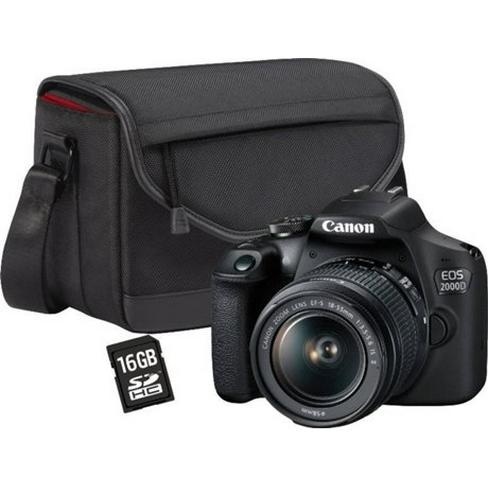 Kit Máquina Fotográfica CANON EOS 2000D + 18-55 mm f/3.5-5.6 DC (APS-C)