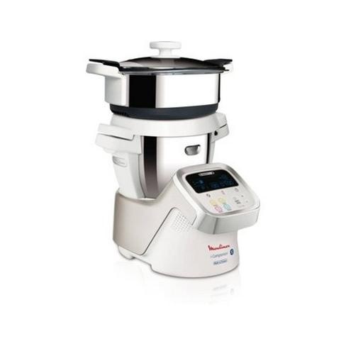 Robô de Cozinha MOULINEX i-Companion + Panela de Vapor HF9001PT (4.5 L - 1550 W