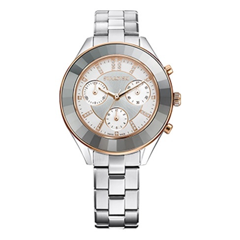 Relógio Octea Lux Sport Pulseira de metal, Branco, Aço inoxidável