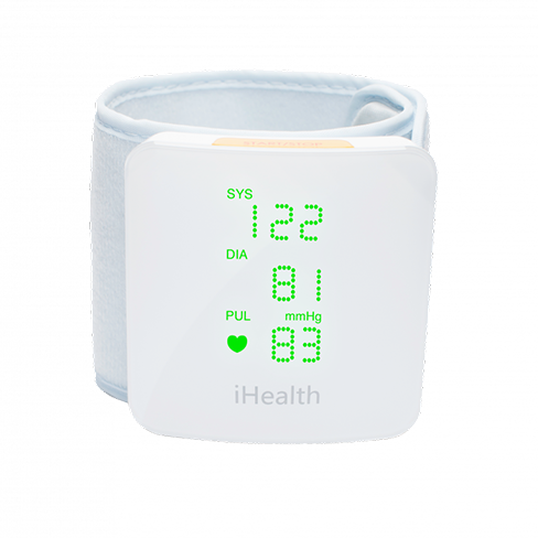 Monitor de pressão arterial de pulso conectado iHealth View
