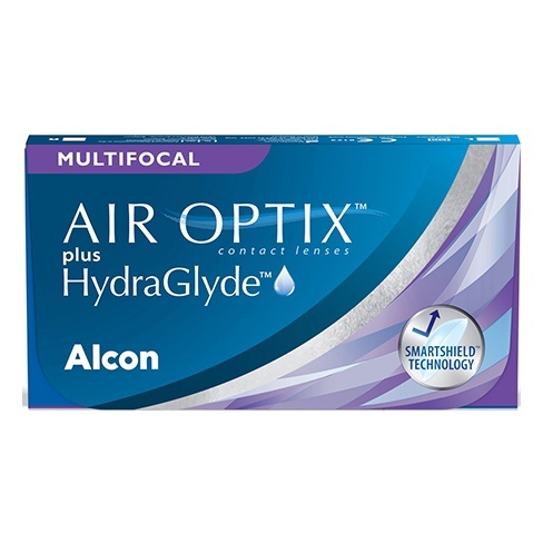AIR OPTIX plus HydraGlyde Multifocal - Caixa de 6 lentes mensais