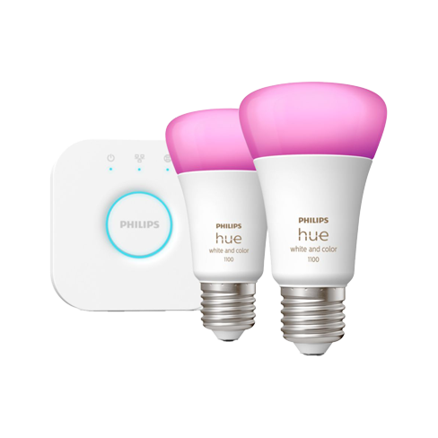 Kit Lâmpadas Philips HUE 2X E27 White e Color 1100lm