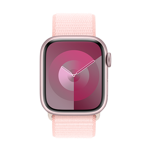 Apple Watch Series 9 GPS 41mm Rosa, Bracelete Rosa claro