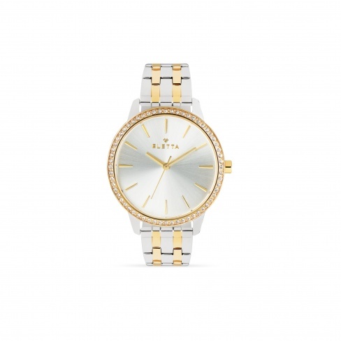 Eletta Quartz Aço e Dourado