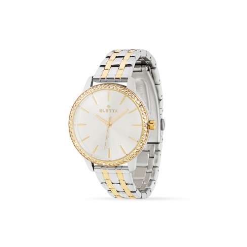 Eletta Quartz Aço e Dourado
