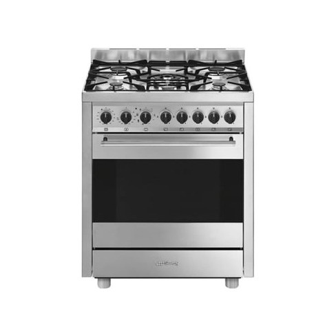 Fogão SMEG B71GMX2 (70 L - Gás Natural e Butano-Propano - Inox)
