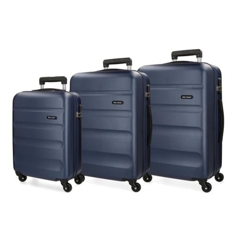 Conjunto de 3 Malas de Viagem ROLL ROAD Flex Azul Escuro (55/65/75 cm - 35/56/91