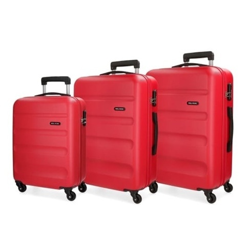 Conjunto de 3 Malas de Viagem ROLL ROAD Flex Vermelho (55/65/75 cm - 35/56/91 L)