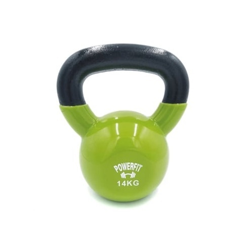 Kettlebell  POWERFIT Vinyl Dipping  Verde (14 Kg)
