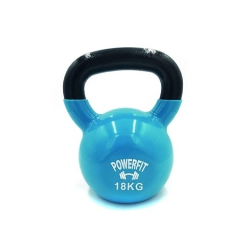 Kettlebell  POWERFIT Vinyl Dipping  Azul (18 Kg)