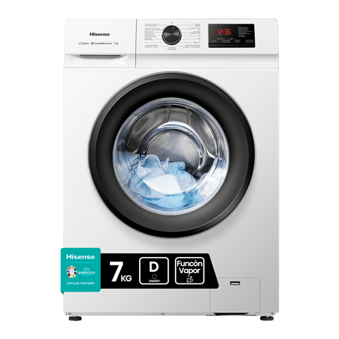 Máquina de lavar roupa Hisense WFVB7012EM, 7Kg, 1200RPM, Branco