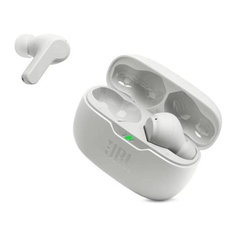 Auriculares Bluetooth True Wireless JBL Wave Beam (In Ear - Microfone - Branco)