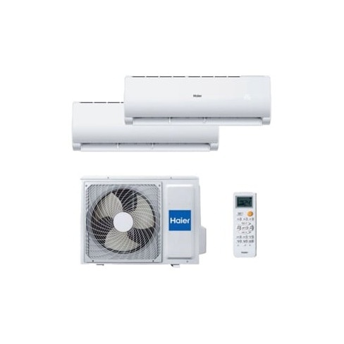 Ar Condicionado 2X1 HAIER TIDE 2X99 (18+18 m² - 9000+9000 BTU - Branco)