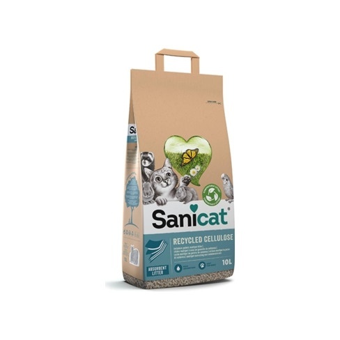 Areia Absorvente para Gatos SANICAT Clean&Green (Celulose - 10L)