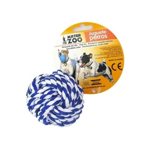 Bola Corda para Cães MISTER ZOO (Azul)