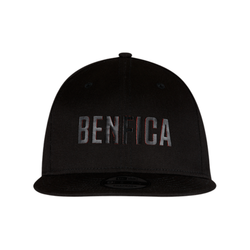 Boné preto ajustável pala direita Benfica - S/M
