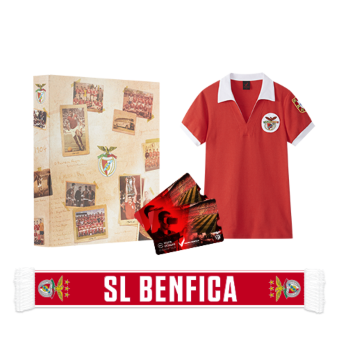 Pack Visita com Polo Retro Campeões Europeus Criança e Cachecol