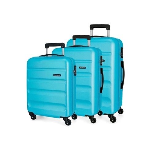 Conjunto de 3 Malas de Viagem ROLL ROAD Flex Azul Turquesa (55/65/75 cm - 35/56/
