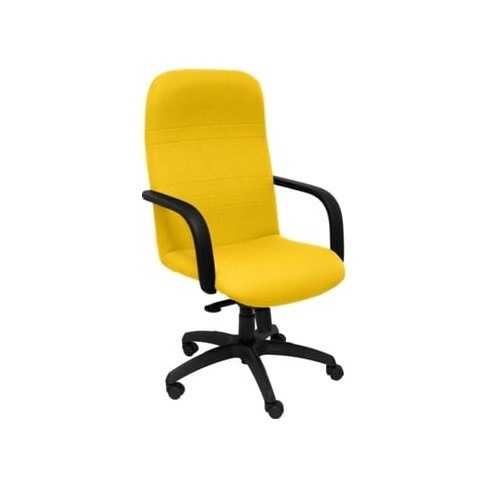 Cadeira de Escritório Executiva PYC Letur Amarelo (Braços Fixos - Tecido)