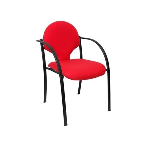 Pack de 2 Cadeiras de Visitante PIQUERAS Y CRESPO Hellin Vermelho e Preto