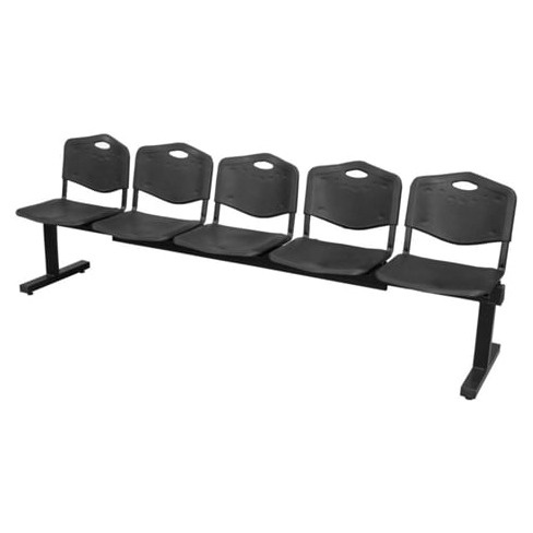 Cadeiras de Receção PIQUERAS Y CRESPO Albatana Preto Azul (5 lugares - PVC)