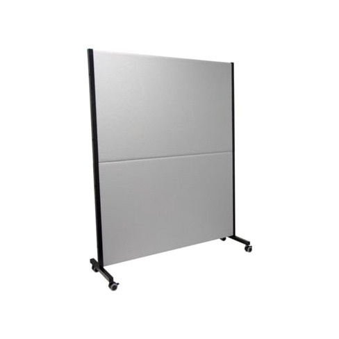 Biombo PIQUERAS&CRESPO Valdeganga Cinzento com rodas (130x160 cm - Tecido)