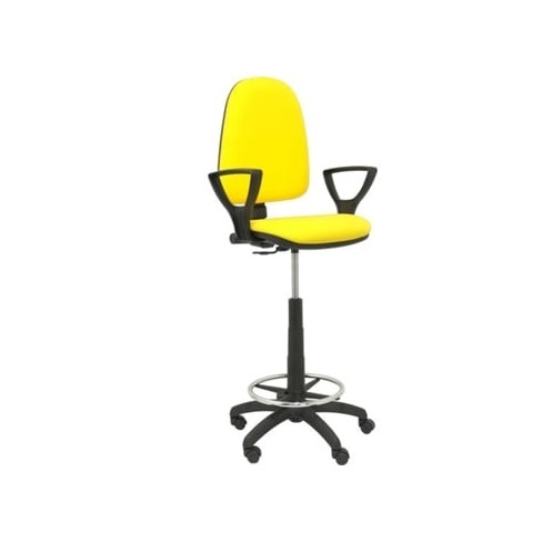 Cadeira de Escritório Alta PIQUERAS Y CRESPO Ayna Amarelo (Braços Fixos - Teci