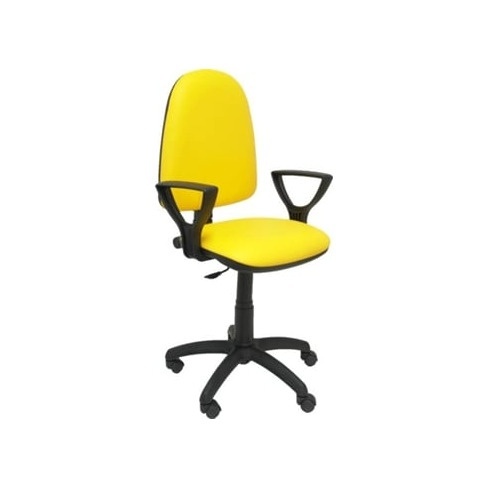 Cadeira de Escritório Operativa PYC Ayna Amarelo BF (Braços Fixos - Pele Sint