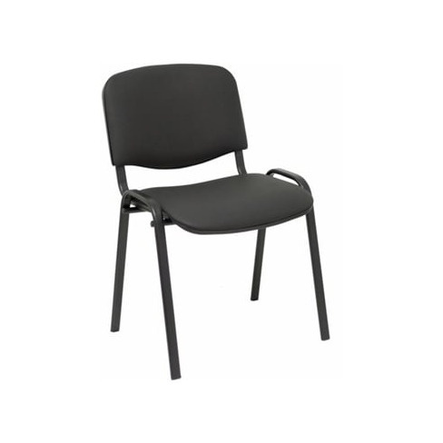 Pack de 4 Cadeiras de Visitante PIQUERAS Y CRESPO Alcaraz Preto (Pele Sintética
