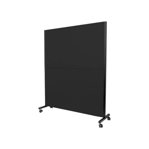 Biombo PYC Valdeganga  Preto ((L) 130 x (P) 5 x (A) 160 - 160 cm - Couro)