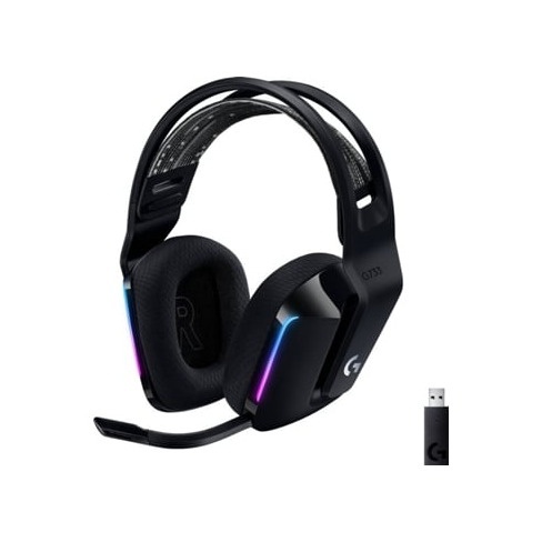 Auscultadores Gaming Bluetooth LOGITECH G733 (Over Ear - Microfone - Preto)