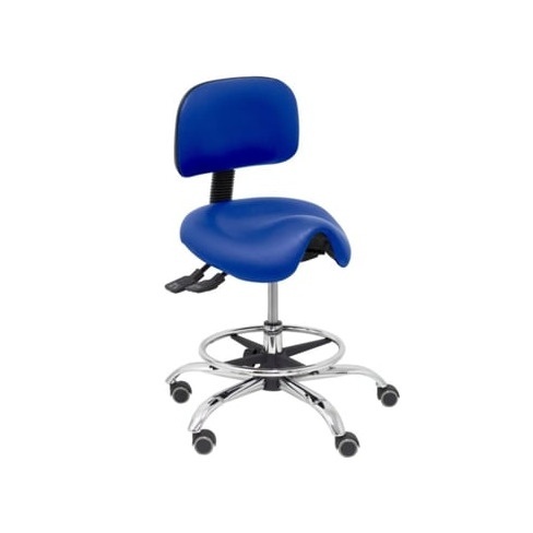 Cadeira de Escritório Alta PYC Zarza Azul (Couro)