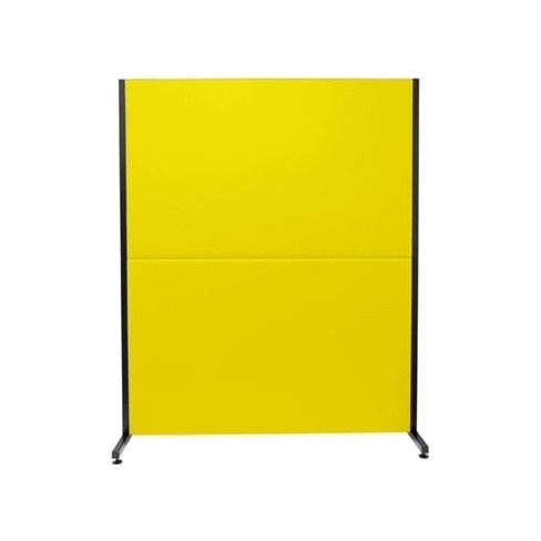 Biombo PIQUERAS&CRESPO Valdeganga Amarelo (130x160 cm - Pele Sintética)