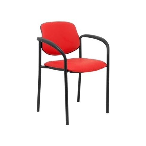 Cadeira de Visitante PIQUERAS Y CRESPO Villalgordo Vermelho (Com Braços)