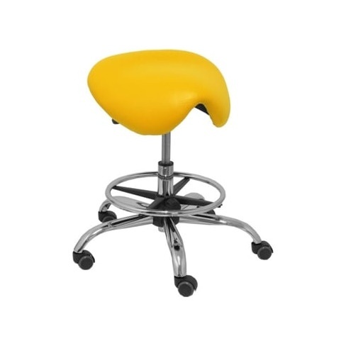 Banco de Escritório PYC  Alatoz Amarelo (Couro)