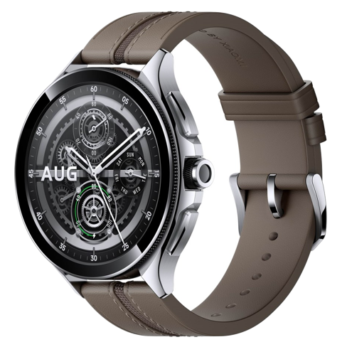 Smartwatch Xiaomi Watch 2 Pro BT Silver Case & Brown Leather Strap