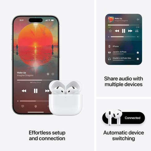 Apple AirPods 4 com Cancelamento ativo de ruído
