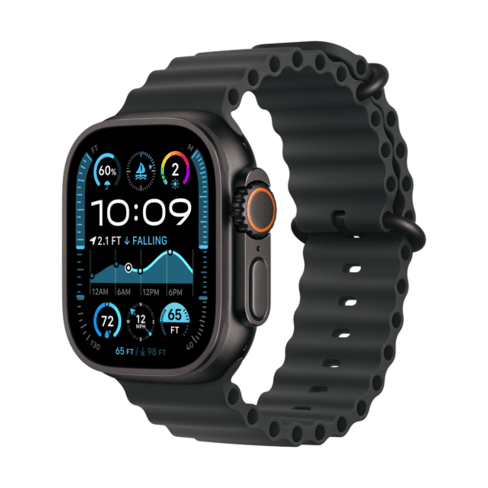 Apple Watch Ultra 2 GPS + Cellular 49mm Black Titanium, Black Ocean Band