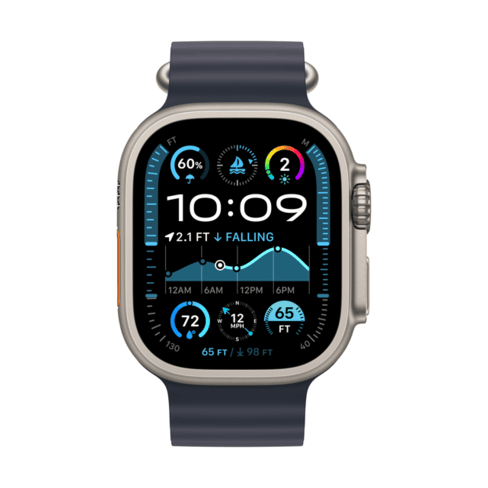 Apple Watch Ultra 2 GPS+Cellular 49mm Natural Titanium, Navy Ocean Band