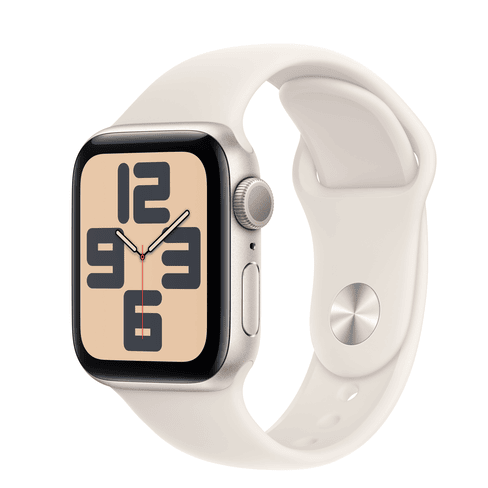 Apple Watch SE GPS 40mm Starlight Aluminium Case with Starlight Sport Band - S/M