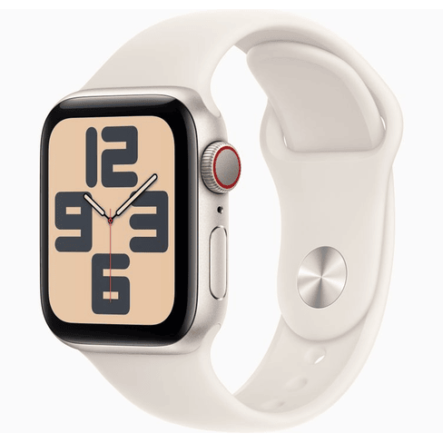Apple Watch SE GPS+Cellular 40mm Starlight Aluminium, Starlight Sport Band-S/M